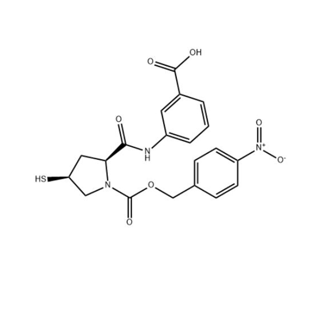 3 - [[[[(2S, 4S) -4-Mercapto-1- (4-Nitrobenzyloxy) Carbonyl-2-pyrrolidinyl] carbonyl] Amino] Benzoesäure (202467-69-4)